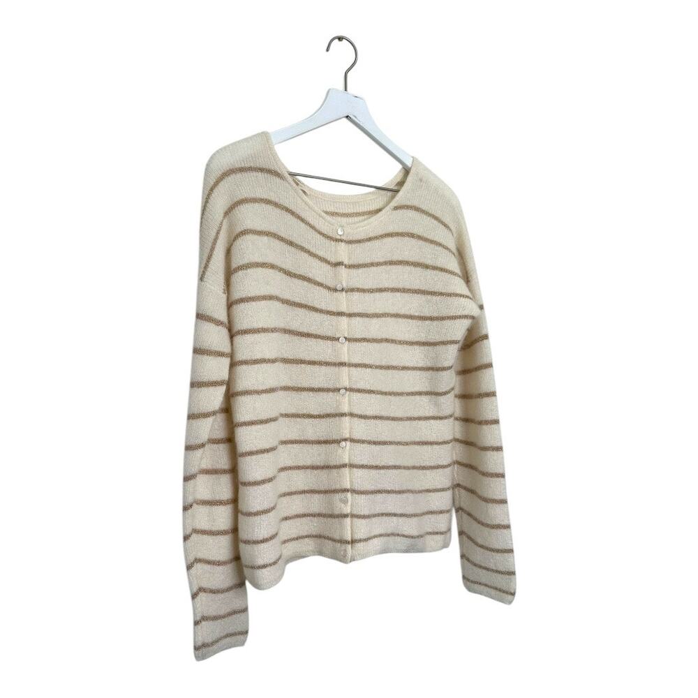 Sezane Gaspard Striped Cardigan Size Large - Picture 4 of 8